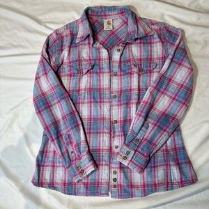 🛍️Carhartt Pink and Blue Flannel 🛍️
